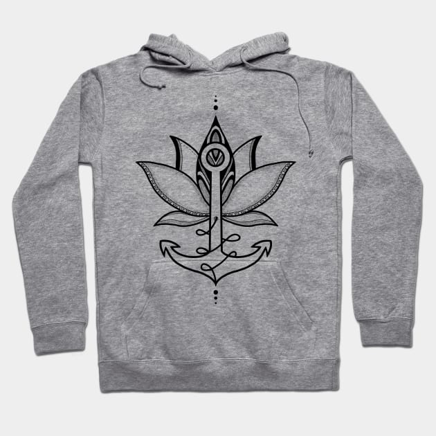 Anchor in Mandala Style Hoodie by Justanotherillusion